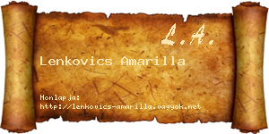 Lenkovics Amarilla névjegykártya